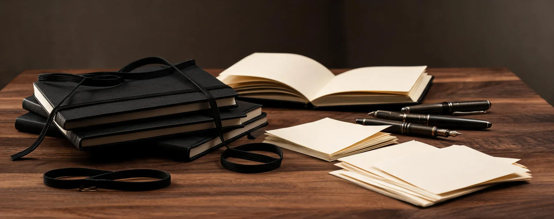 Quiet notebook archive and design table